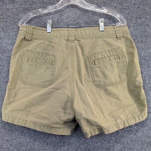 St. John's Bay Women's Chino Shorts Green Size 14 100% Cotton Pockets - Picture 2 of 12